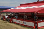 Bank of America "Champions' Club" is a mobile "hauler" that travels from race to race all over the country...this is the tented dining area....