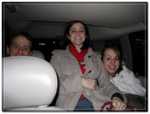 We promised NOT to tease Michele about sitting the baby's carseat....