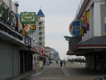 Looking up the Boardwalk, Ocean City MD