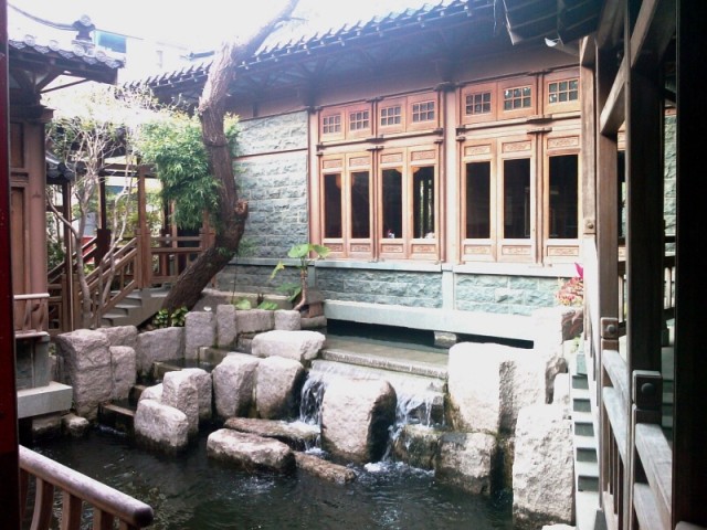 Interesting architecture at the restaurant